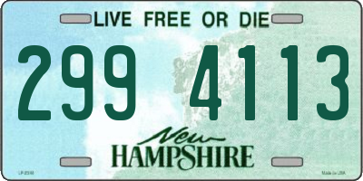 NH license plate 2994113