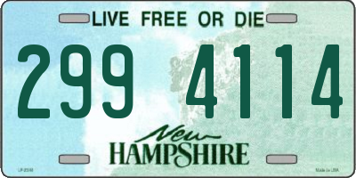 NH license plate 2994114