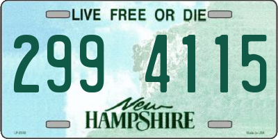 NH license plate 2994115