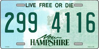 NH license plate 2994116