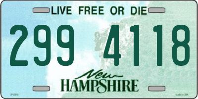 NH license plate 2994118
