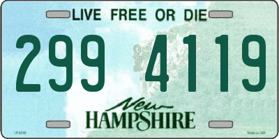 NH license plate 2994119