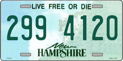 NH license plate 2994120