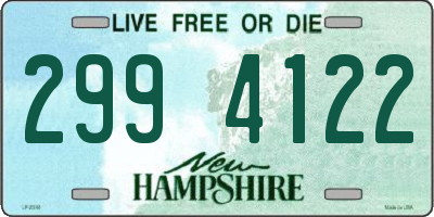 NH license plate 2994122