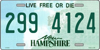 NH license plate 2994124