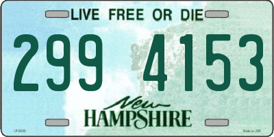 NH license plate 2994153