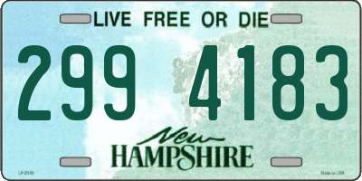NH license plate 2994183