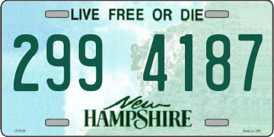 NH license plate 2994187