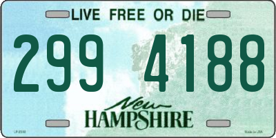 NH license plate 2994188