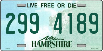 NH license plate 2994189