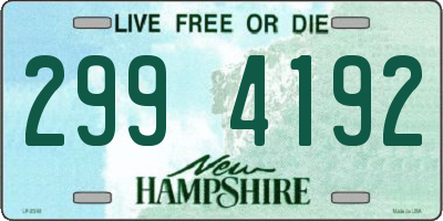 NH license plate 2994192
