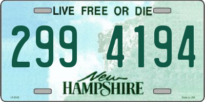 NH license plate 2994194