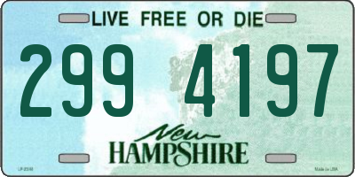NH license plate 2994197