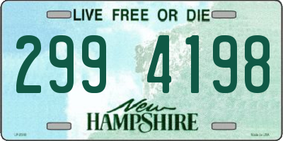 NH license plate 2994198