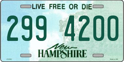 NH license plate 2994200