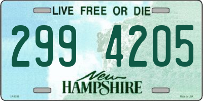 NH license plate 2994205