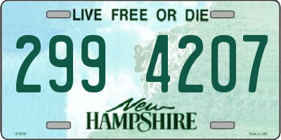 NH license plate 2994207