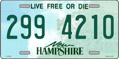 NH license plate 2994210