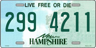 NH license plate 2994211