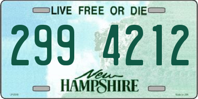 NH license plate 2994212