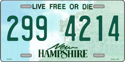 NH license plate 2994214