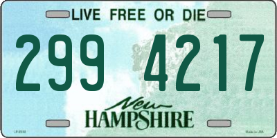 NH license plate 2994217