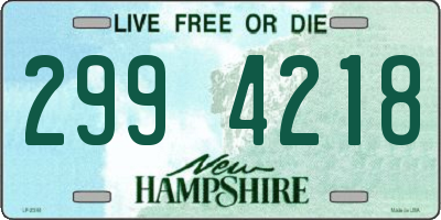 NH license plate 2994218