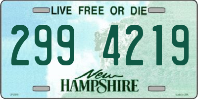 NH license plate 2994219