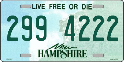NH license plate 2994222