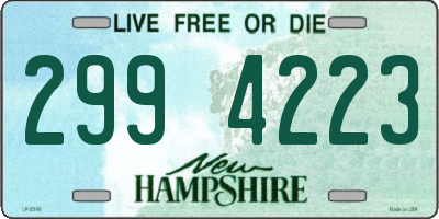 NH license plate 2994223