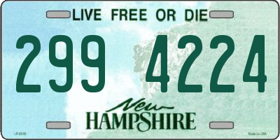NH license plate 2994224