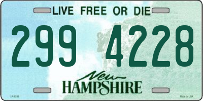 NH license plate 2994228