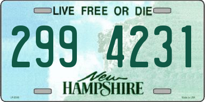 NH license plate 2994231