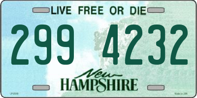 NH license plate 2994232