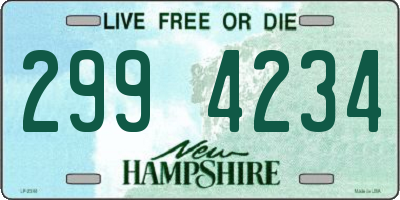 NH license plate 2994234
