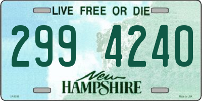 NH license plate 2994240