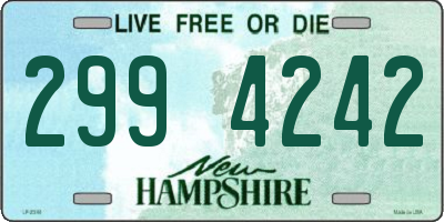 NH license plate 2994242