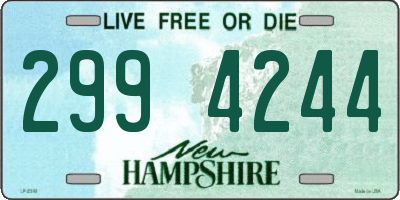 NH license plate 2994244