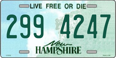 NH license plate 2994247
