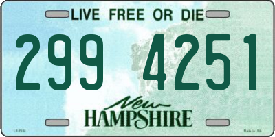 NH license plate 2994251