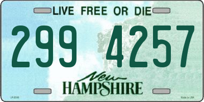 NH license plate 2994257