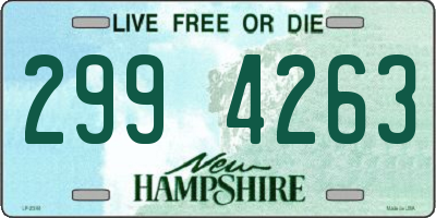 NH license plate 2994263