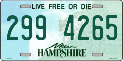 NH license plate 2994265