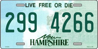 NH license plate 2994266