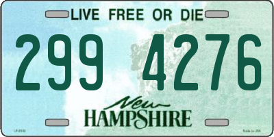 NH license plate 2994276