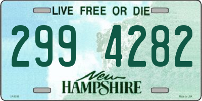 NH license plate 2994282