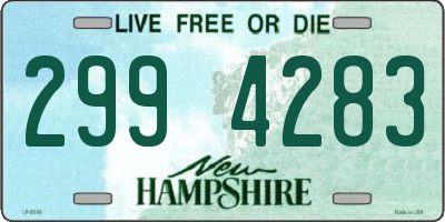NH license plate 2994283