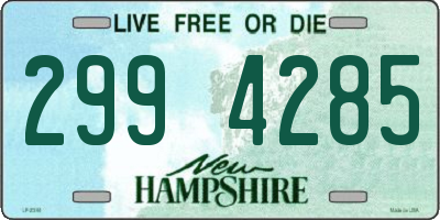 NH license plate 2994285