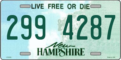 NH license plate 2994287