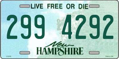 NH license plate 2994292
